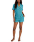 Alfani Womens Notch Collar Shorts Pajama Set